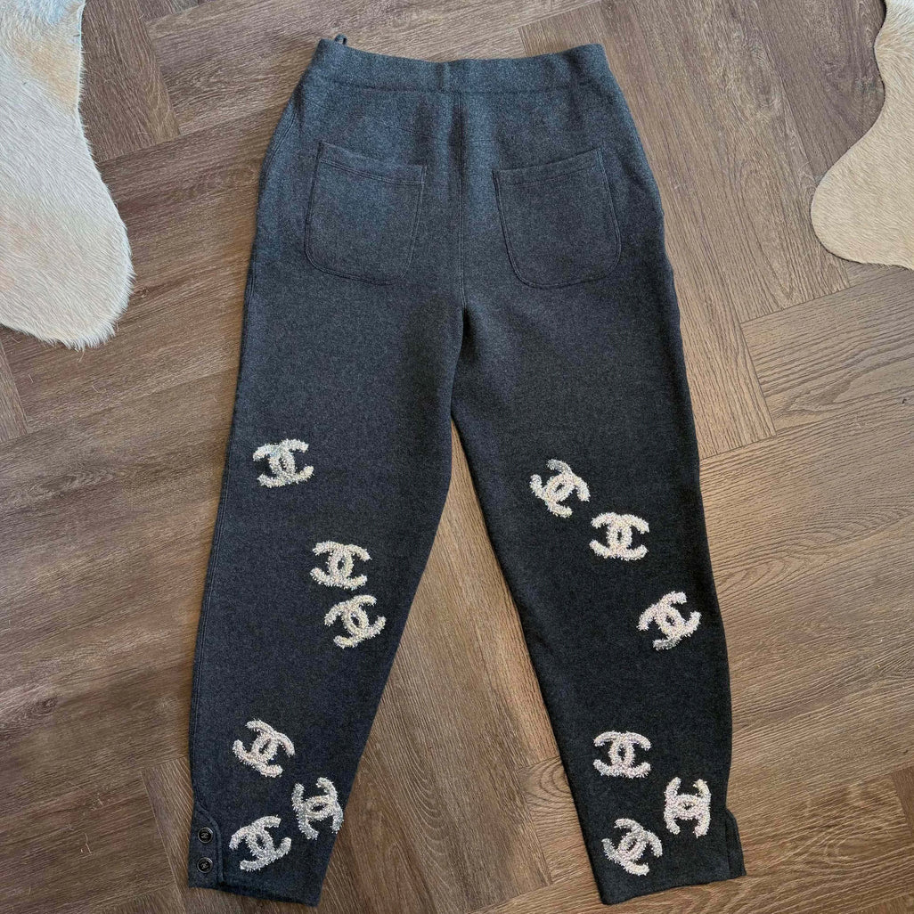 Chrome Hearts Chanel Grey Monogram Sweatpants - 4