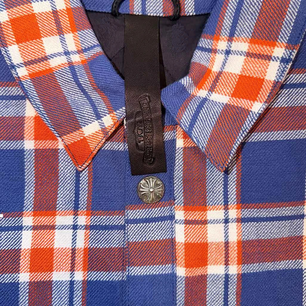 Chrome Hearts Checkered Blue Red Shirt Jacket - 3