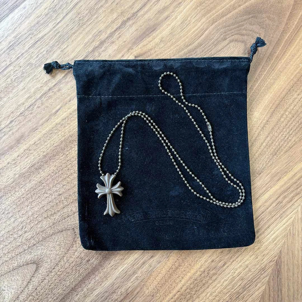 Chrome Hearts Cross Necklace Brown Silicone - 1