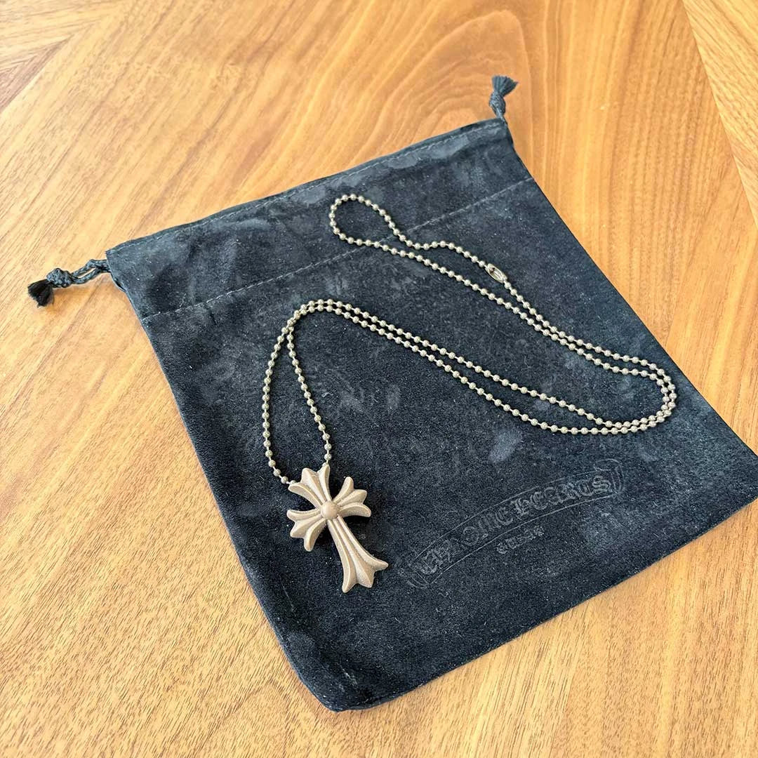 Chrome Hearts Cross Necklace Brown Silicone - 3