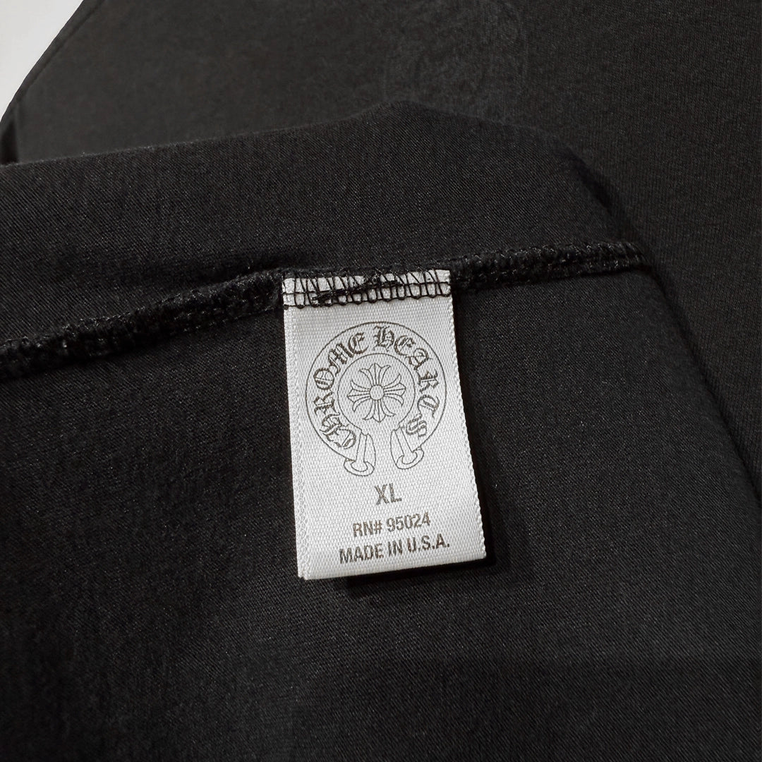 Chrome Hearts Fleur-de-lys Black V-neck T-Shirt - 4