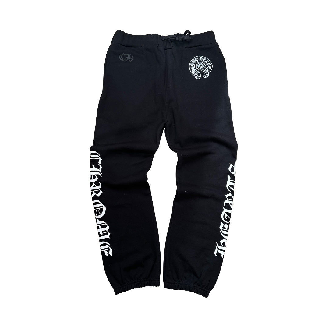 Chrome Hearts Horse Shoe Sweatpants Black - 1