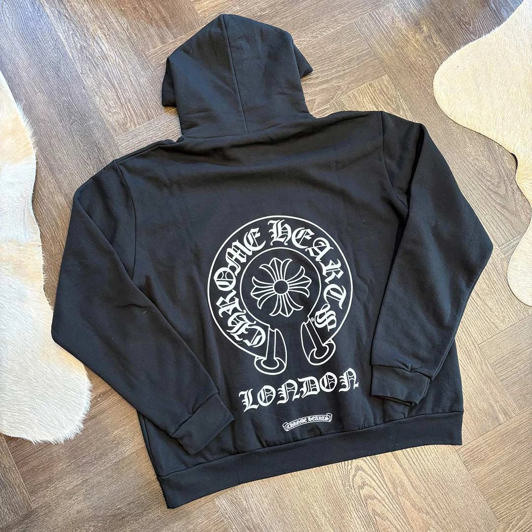 Chrome Hearts Horseshoe Hoodie Black London - 4