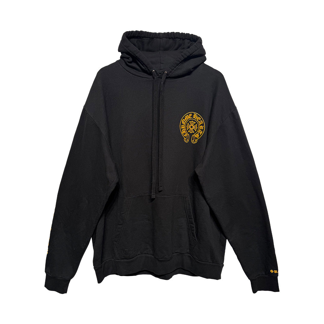 Chrome Hearts Online Exclusive Horseshoe Hoodie Black/Yellow – OG