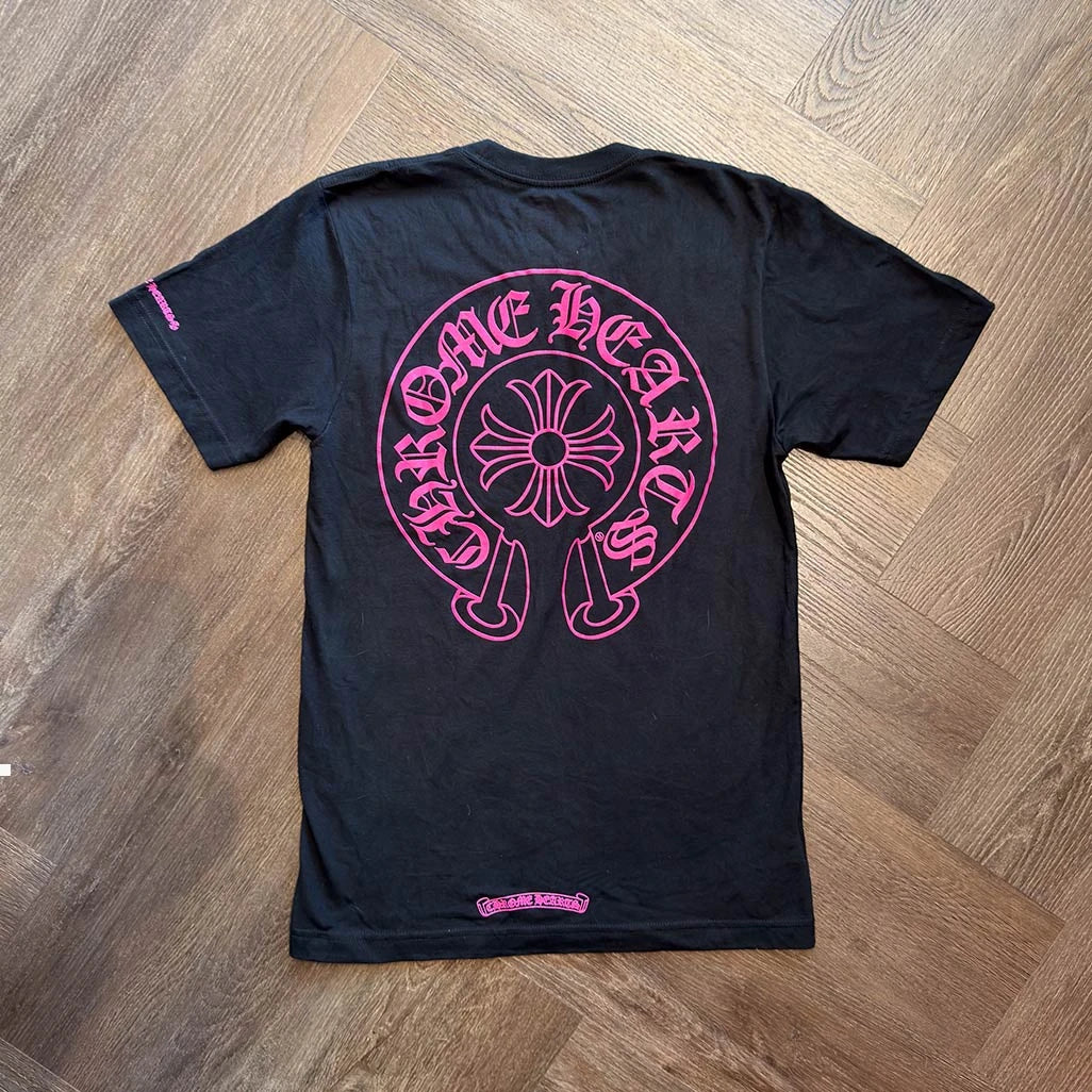 Chrome Hearts Horseshoe Pink T-Shirt - 2