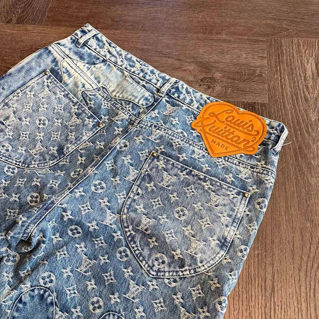 Chrome Hearts Louis Vuitton Blue Denim Jeans - 5