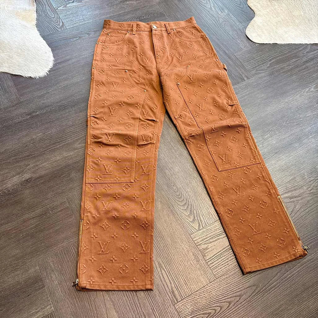 Chrome Hearts Louis Vuitton Brown Monogram Jeans - 3