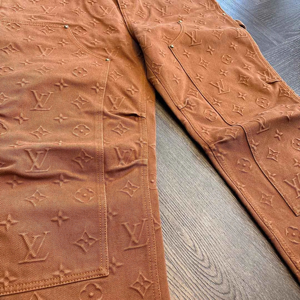 Chrome Hearts Louis Vuitton Brown Monogram Jeans - 4