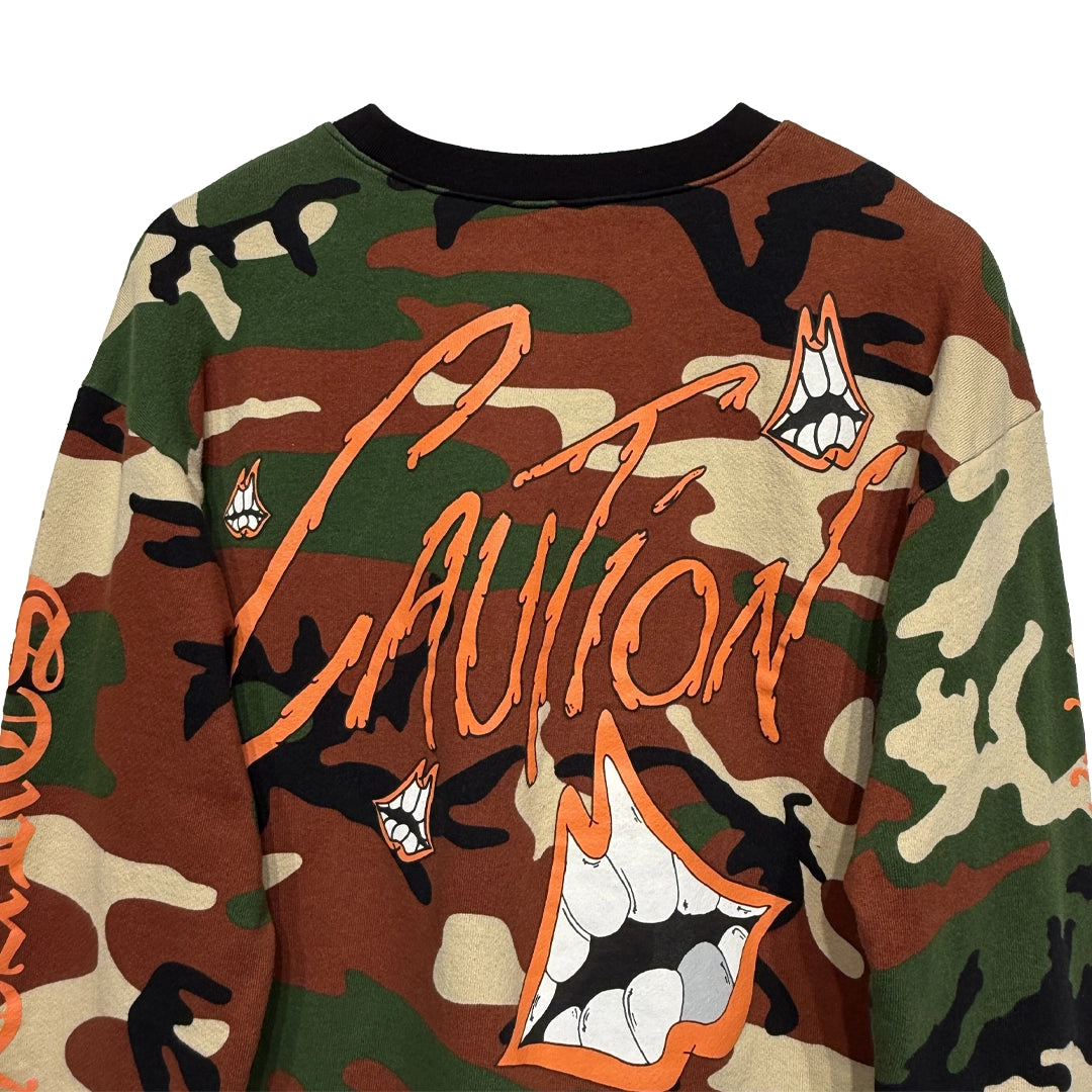 Chrome Hearts Matty Boy Camo Caution Crewneck - 4