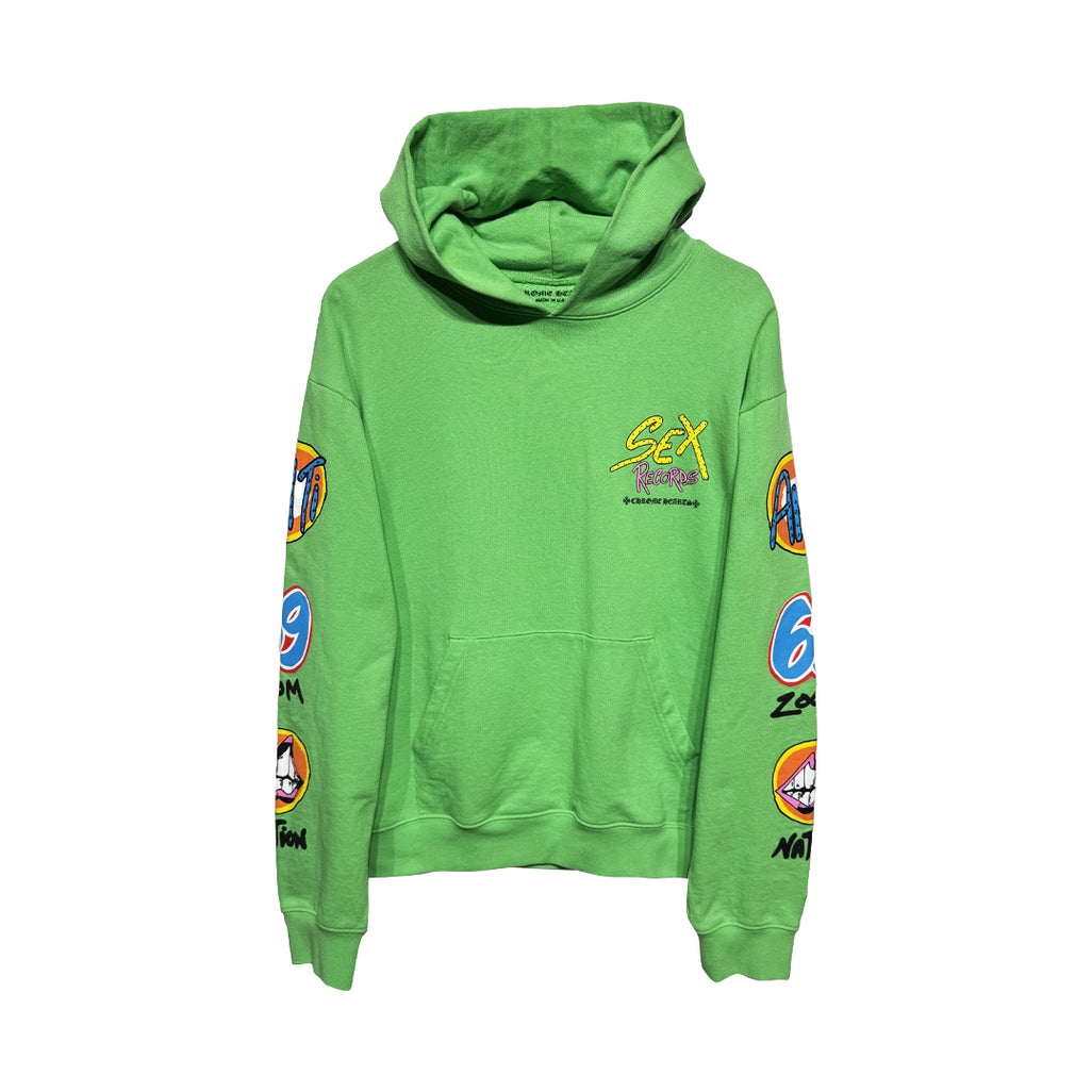 最安値　chrome hearts matty boy hoodie M Chrome Hearts Matty Boy Green Sex records Hoodie – OG Kicks