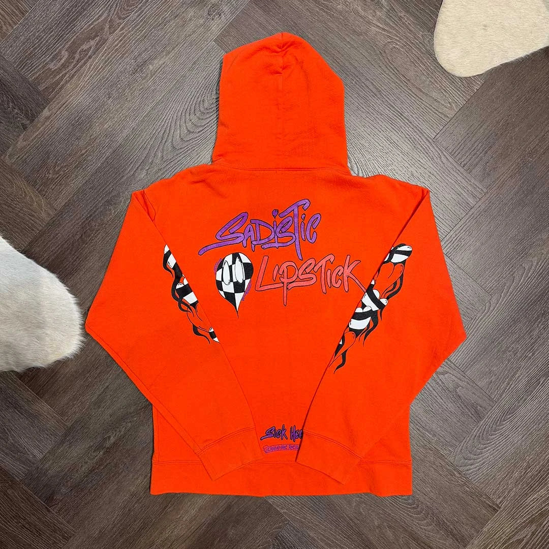 Chrome Hearts Matty Boy Sadistic Lipstick Hoodie Red - 2