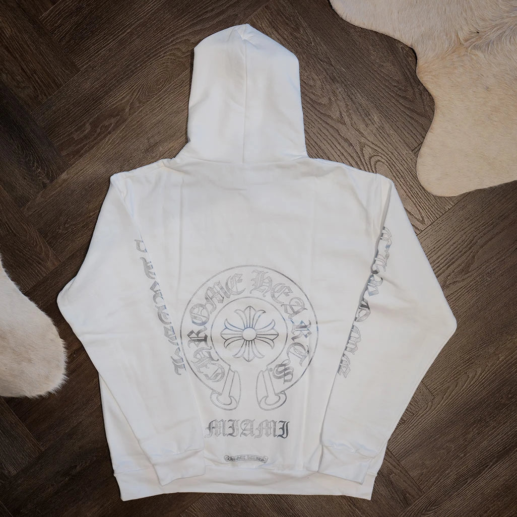 Chrome Hearts Miami White Pullover Hoodie - 2