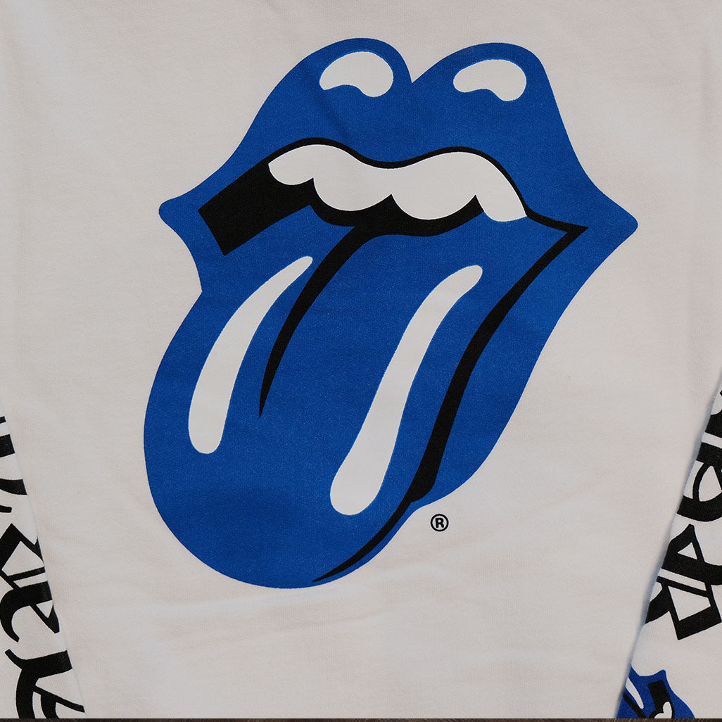Chrome Hearts Rolling Stone White Blue Hoodie