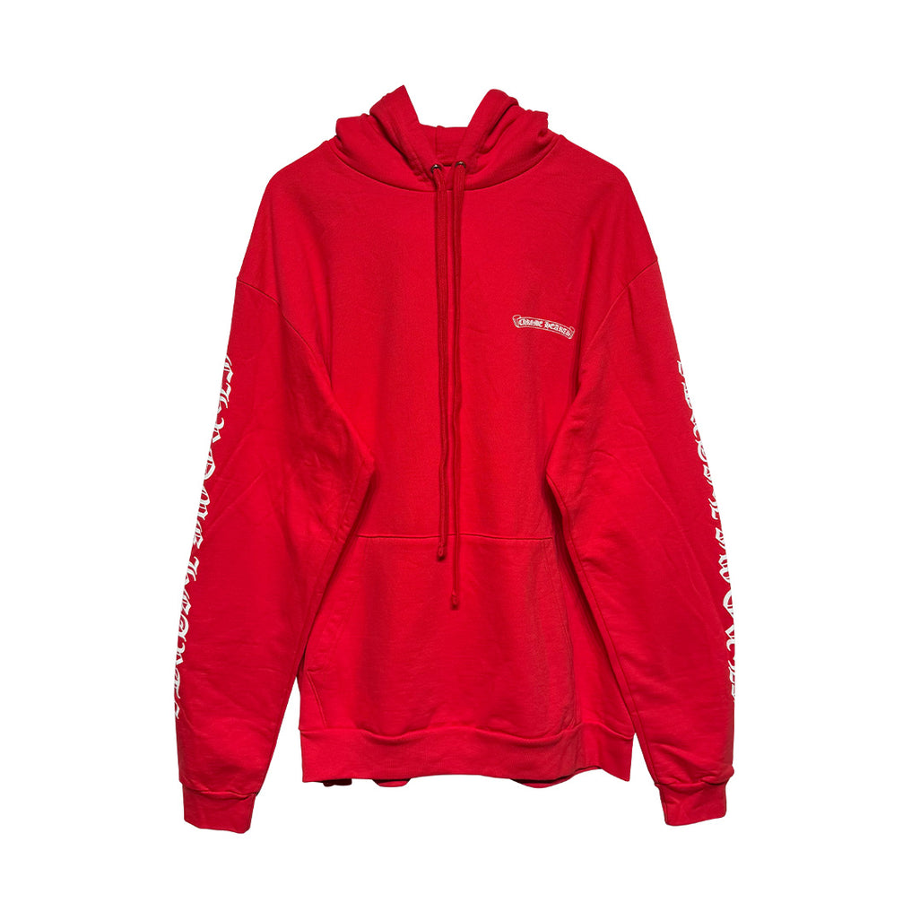 Chrome Hearts Scroll Logo Red White Sweatshirt - 2