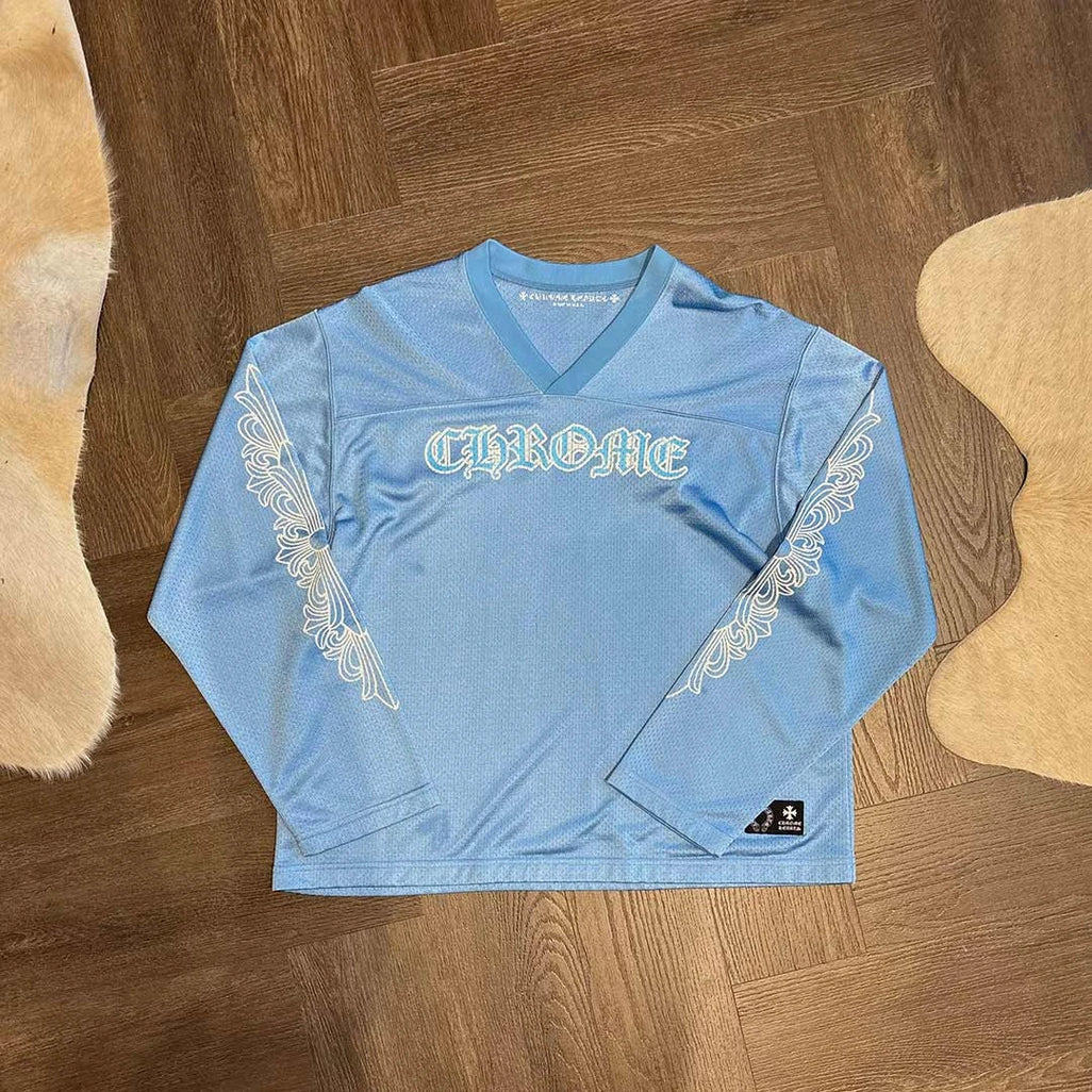 Chrome Hearts Sports Mesh Warm Up Jersey Blue - 1