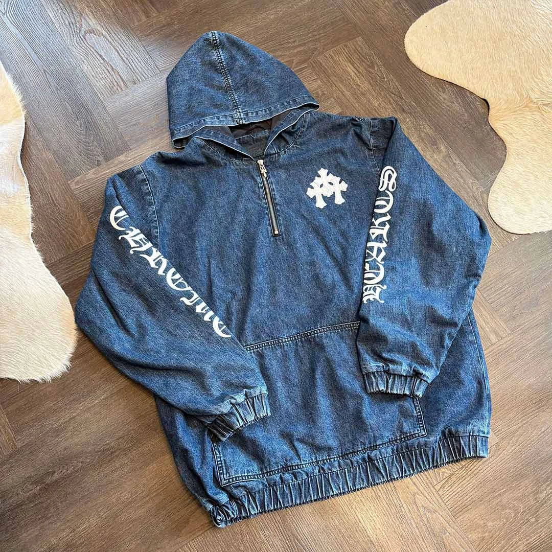 Chrome Hearts Triple Patch Denim Jacket Blue - 4