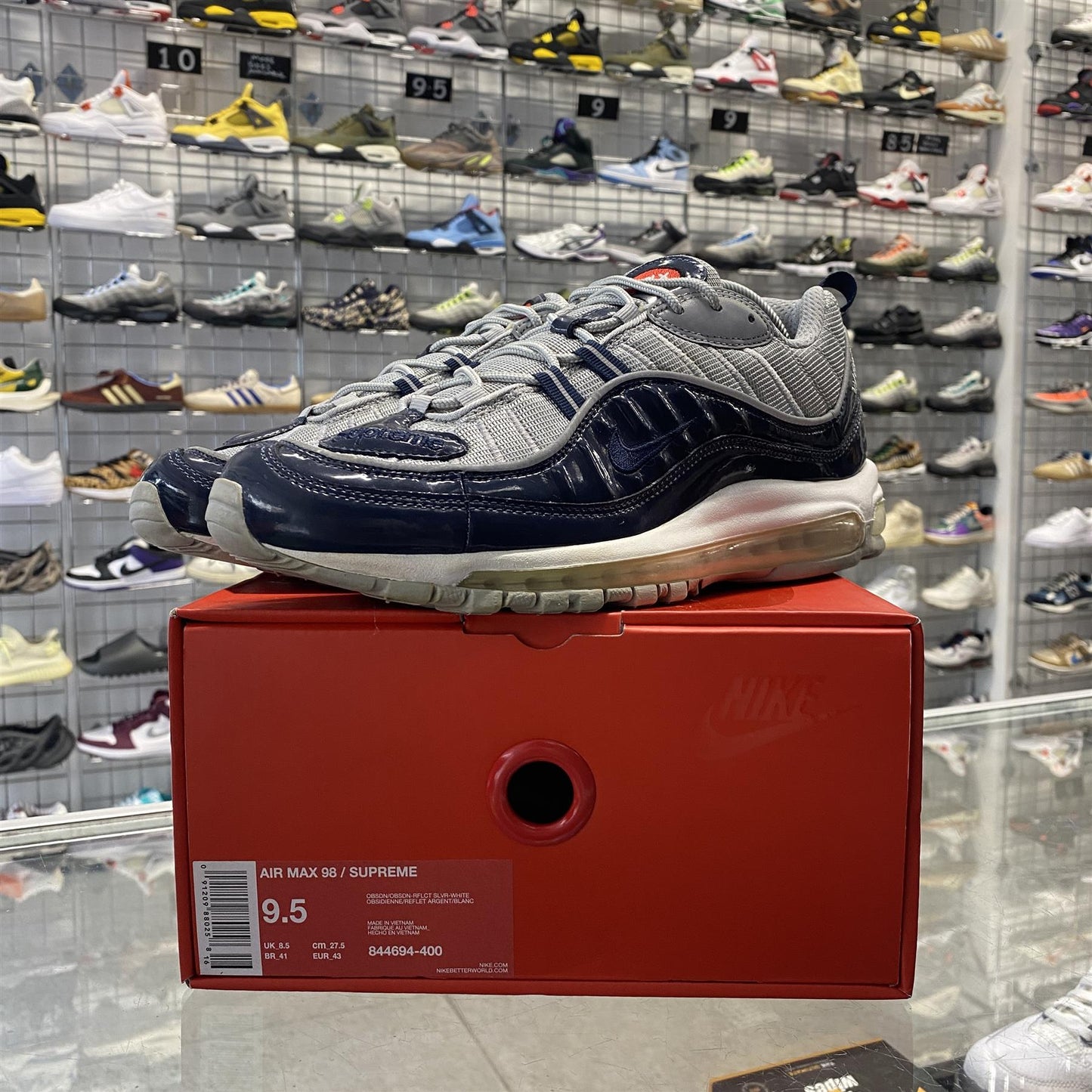 Nike Air Max 98 x Supreme 'Obsidian' UK8.5