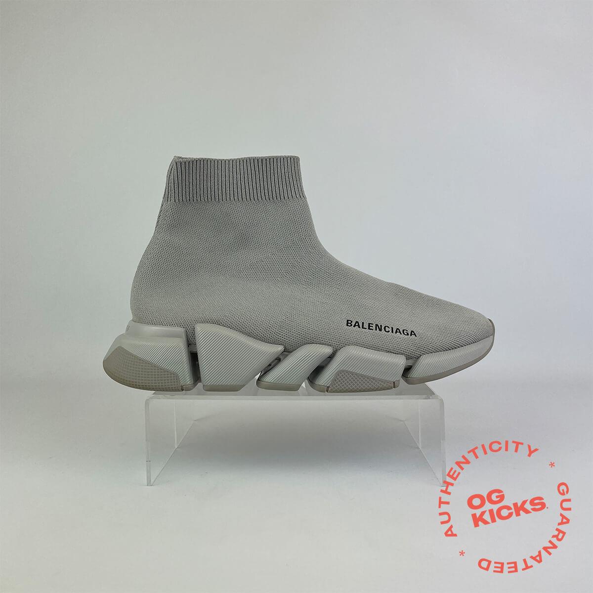 Balenciaga Speed 2.0 Grey Recycled Knit (No Box) UK8