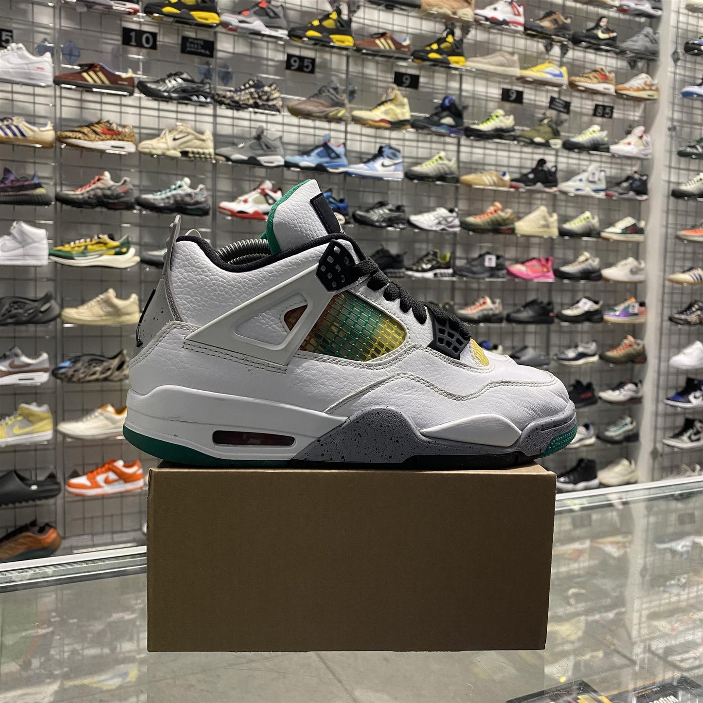 Air Jordan 4 Retro 'Lucid Green Rasta' UK5.5 (No Box)