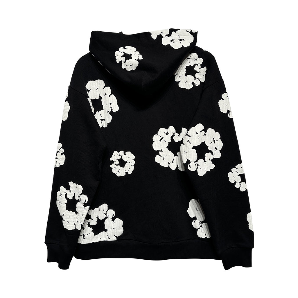 Denim Tears Cotton Wreath Hoodie Black - 2