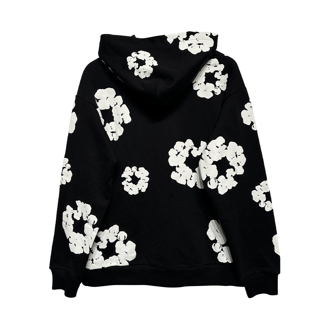 Denim Tears Cotton Wreath Hoodie Black - 2