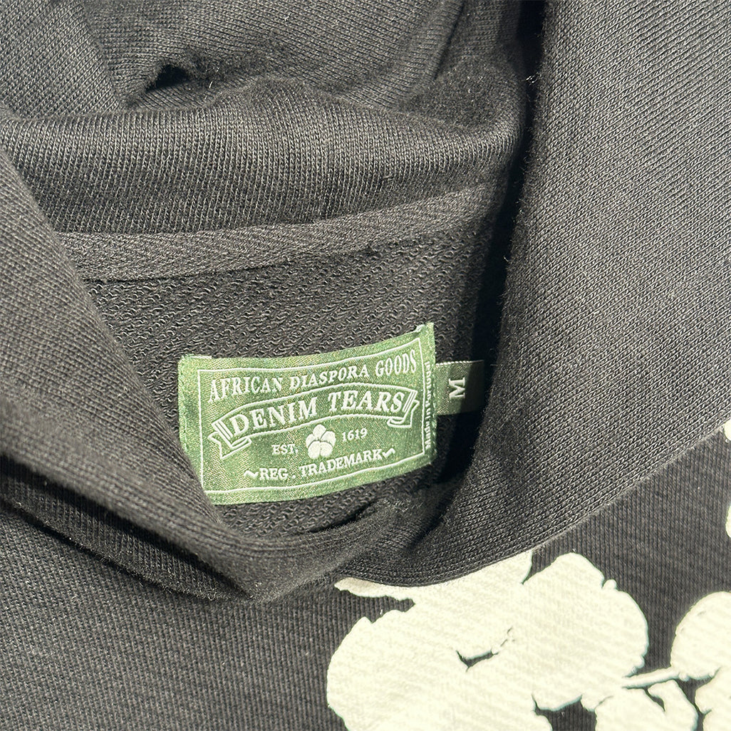 Denim Tears Cotton Wreath Hoodie Black - 5