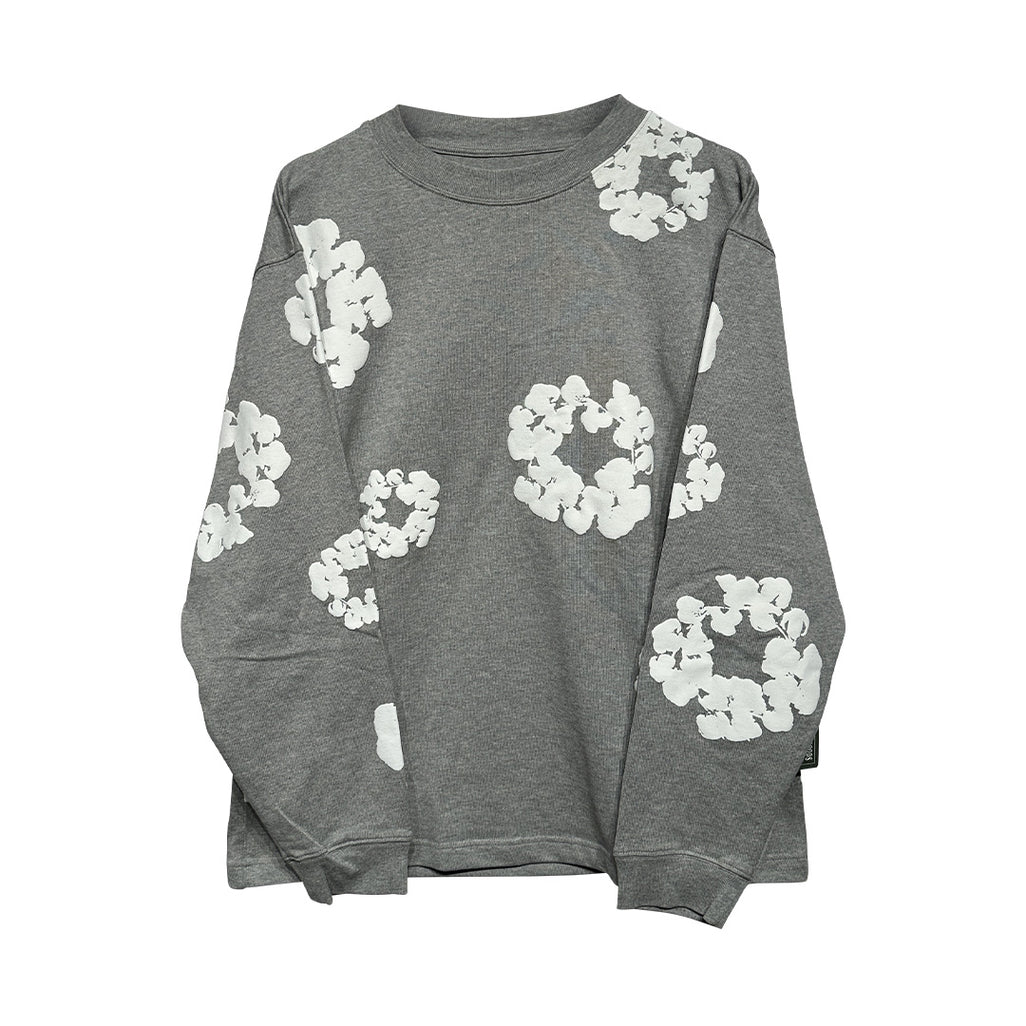 Denim Tears Cotton Wreath Sweatshirt Grey - 1