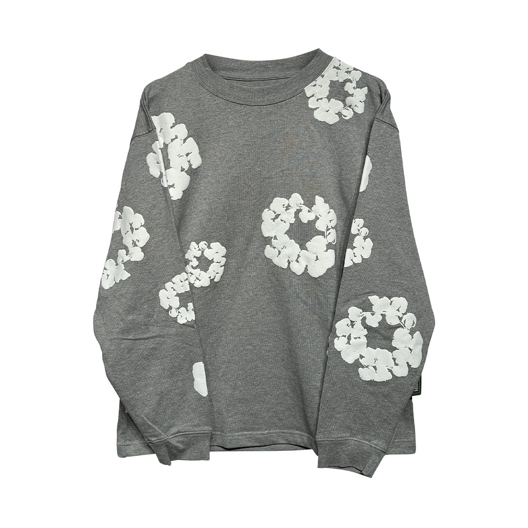 Denim Tears Cotton Wreath Sweatshirt Grey - 1