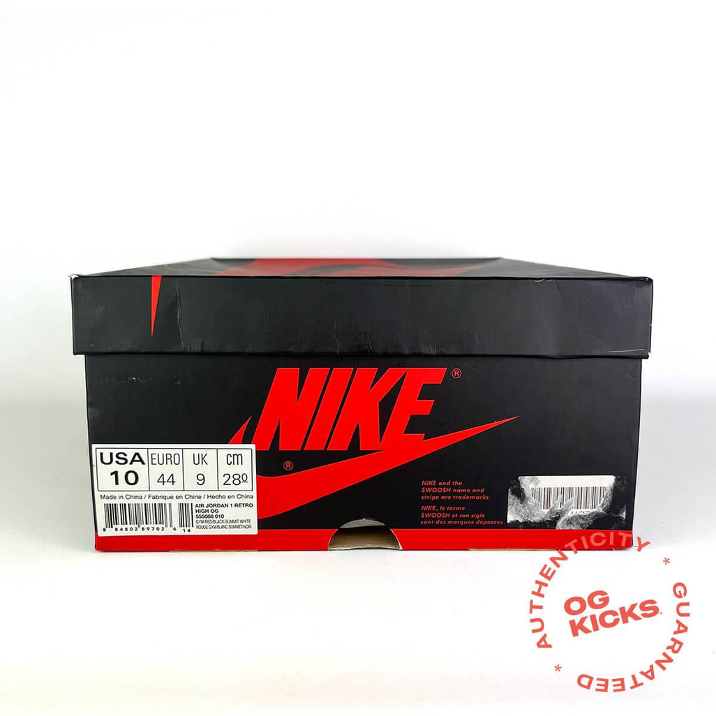 Jordan 1 Retro High Bred Toe UK9