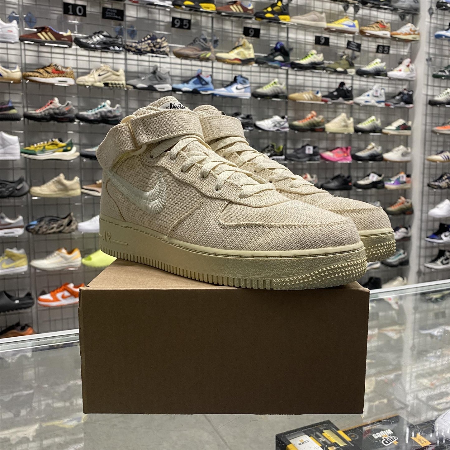 Nike Air Force 1 Mid Stussy 'Fossil' UK7.5 (No Box)