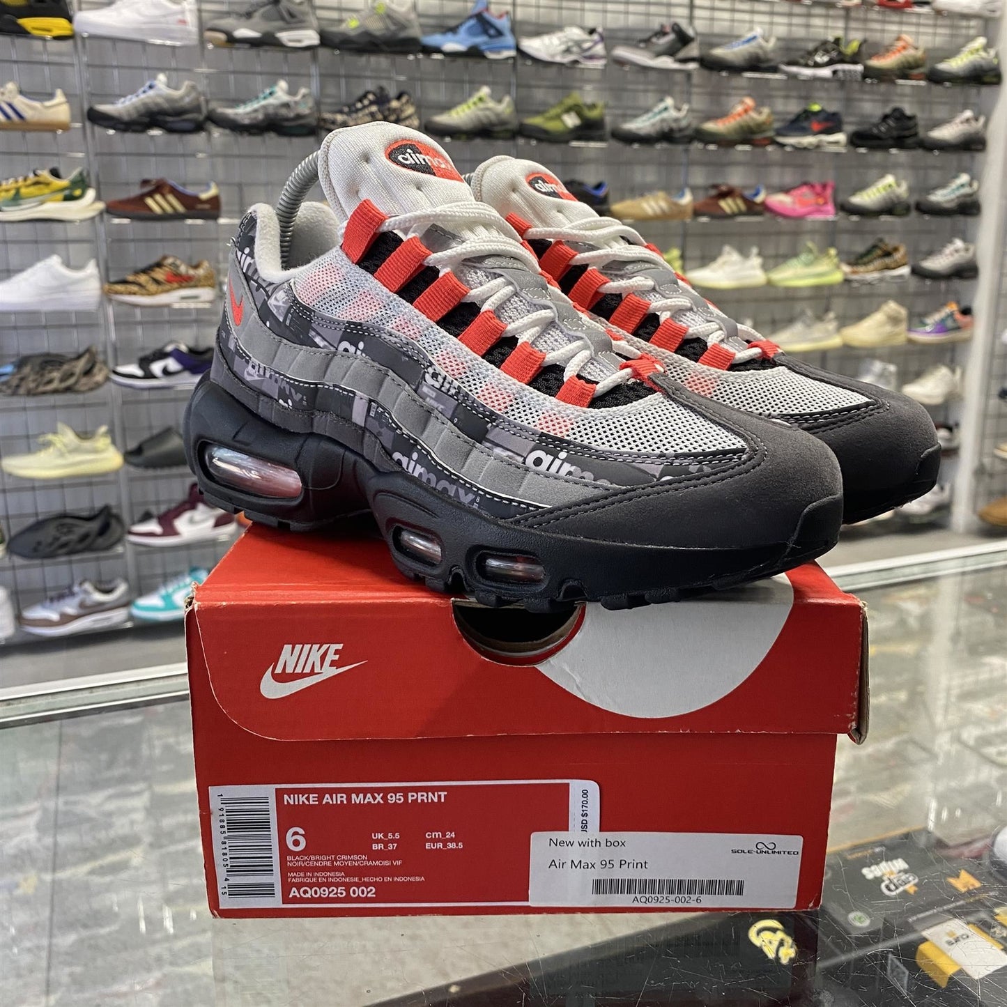 Nike Air Max 95 Atmos 'We Love Nike (Bright Crimson)' UK5.5