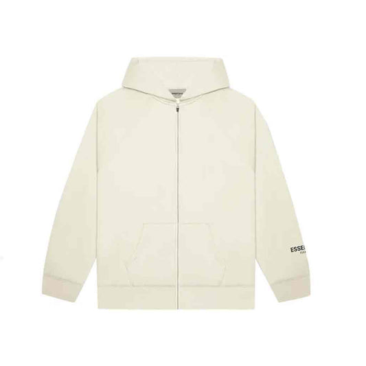 Fear of God Essentials Full Zip Hoodie Cream