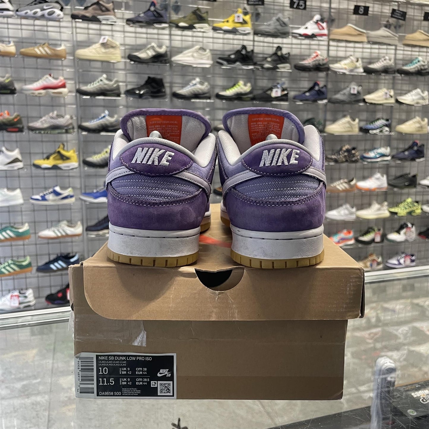 Nike SB Dunk Low Pro ISO Orange Label 'Unbleached Pack Lilac' UK9