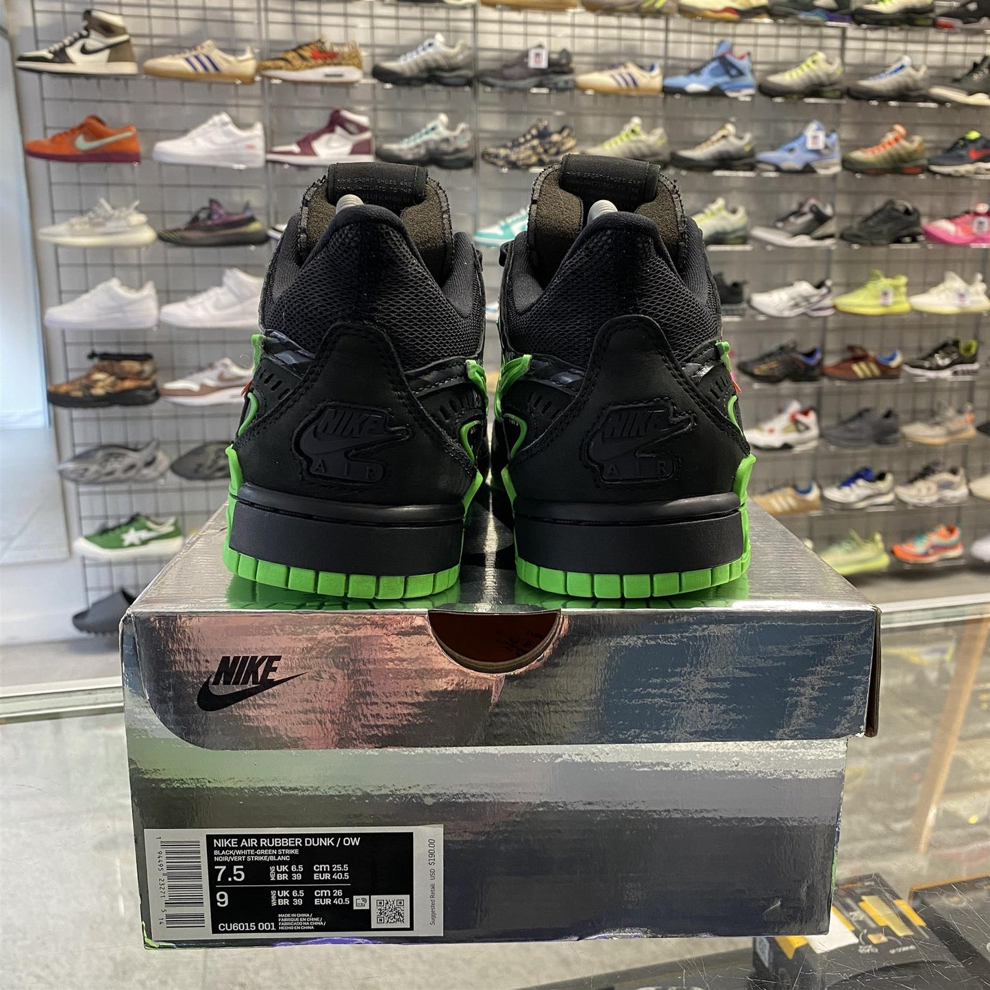 Nike Air Rubber Dunk Off-White 'Green Strike' UK6.5