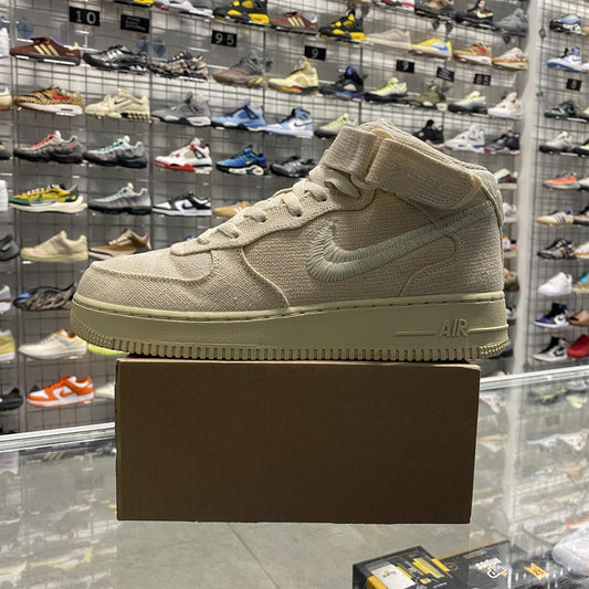 Nike Air Force 1 Mid Stussy 'Fossil' UK7.5 (No Box)