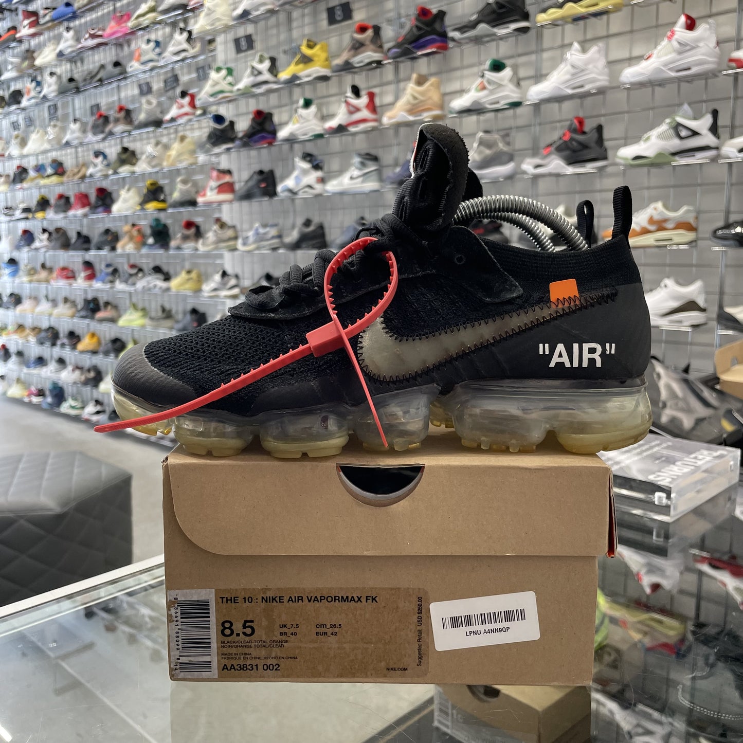 Nike Air VaporMax Off-White 'Black' (2018) UK7.5