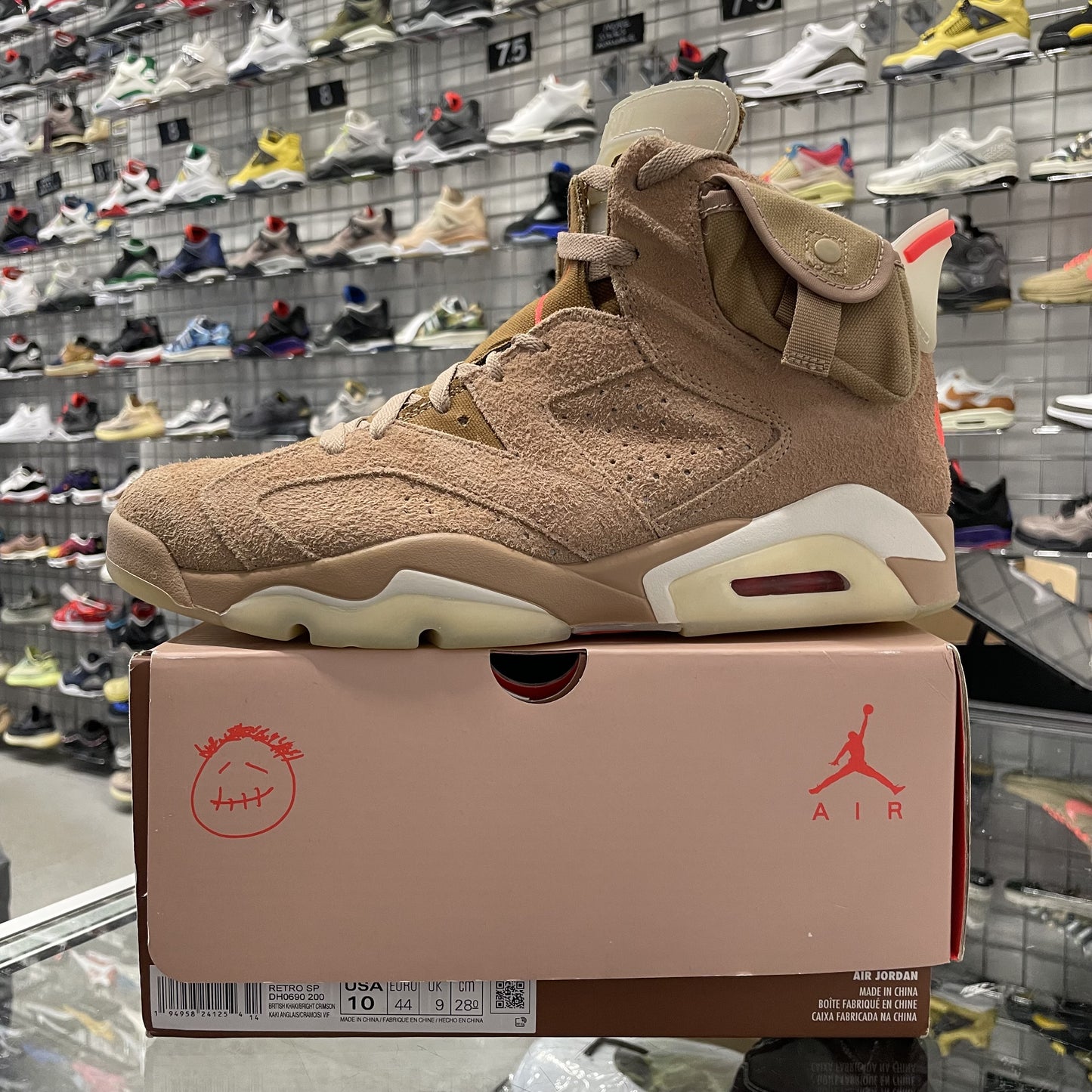 Jordan 6 Retro Travis Scott 'British Khaki' UK9