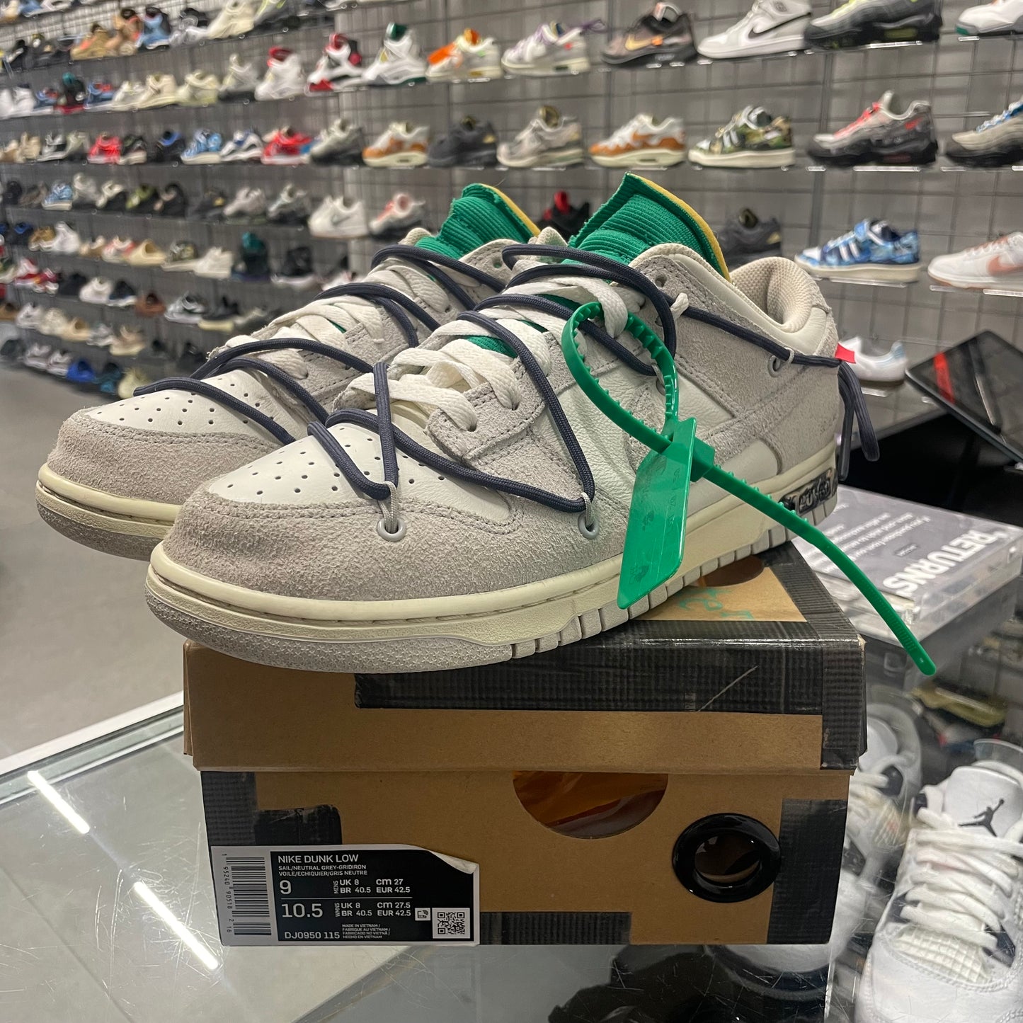 Nike Dunk Low Off-White 'Lot 20' UK8