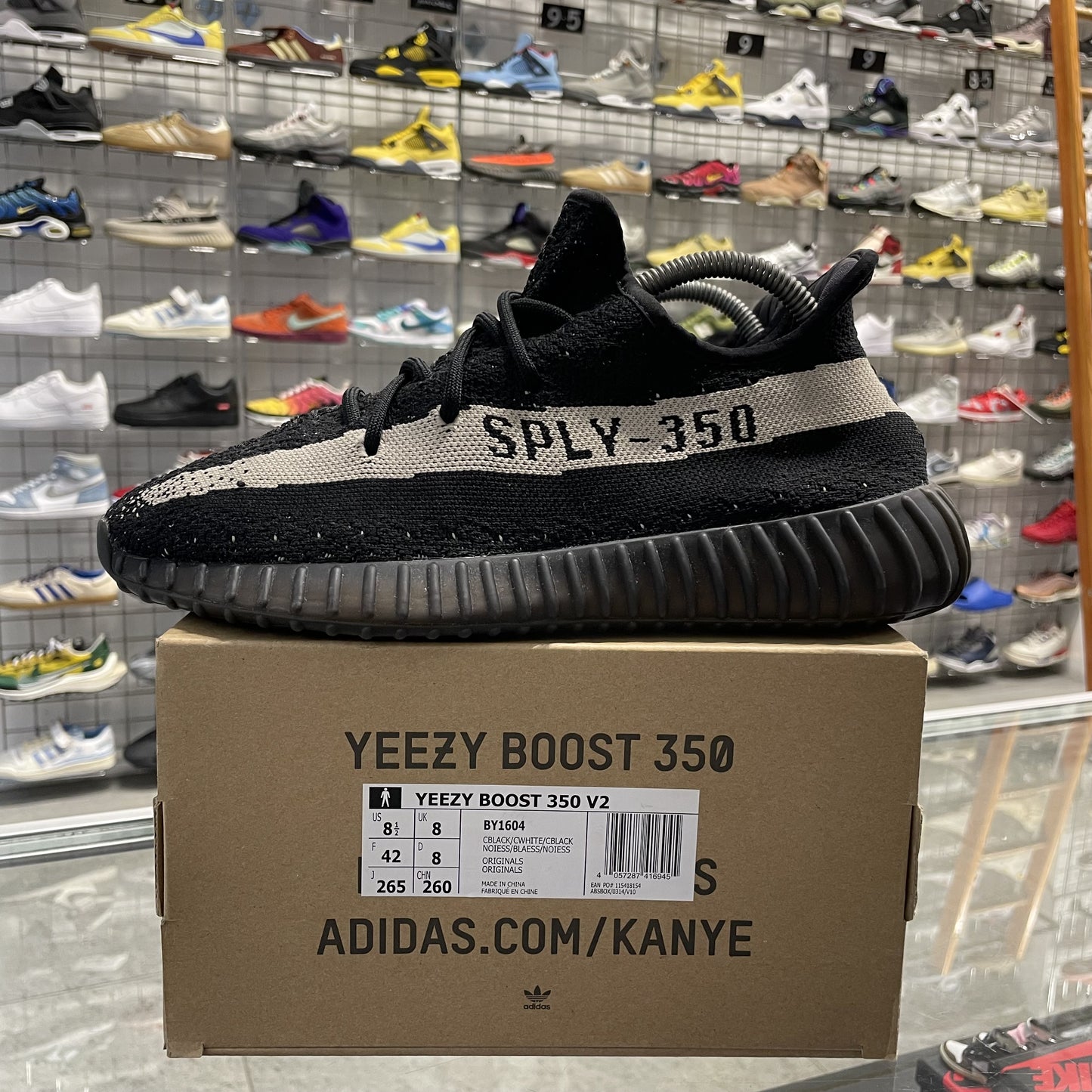 Yeezy Boost 350 V2 'Core Black Green' UK8