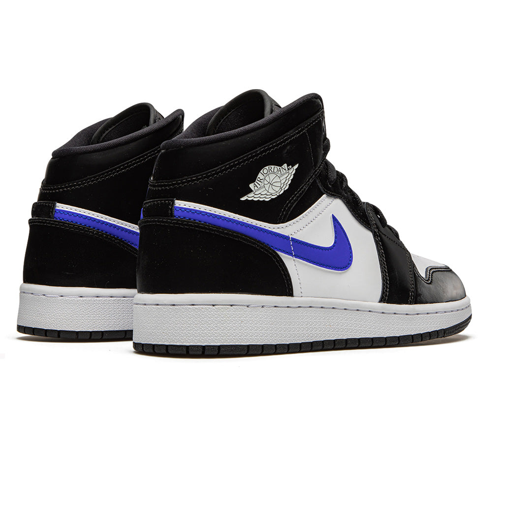 Air Jordan 1 Mid Black Racer Blue White (GS)