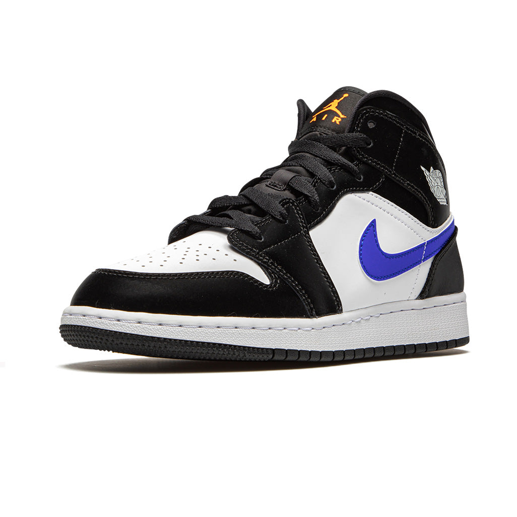 Air Jordan 1 Mid Black Racer Blue White (GS)