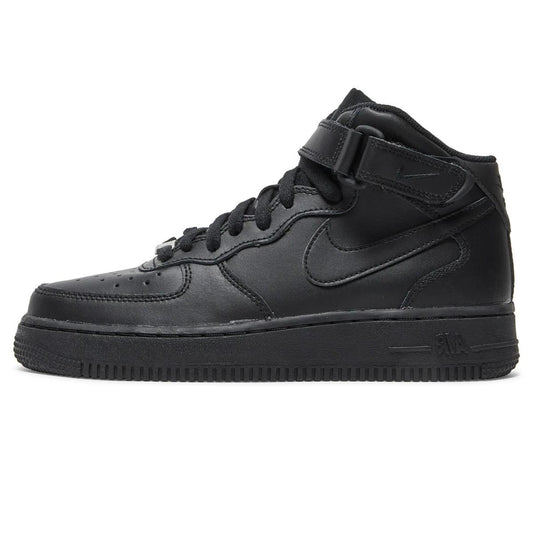 Nike Air Force 1 Mid Triple Black GS - 1