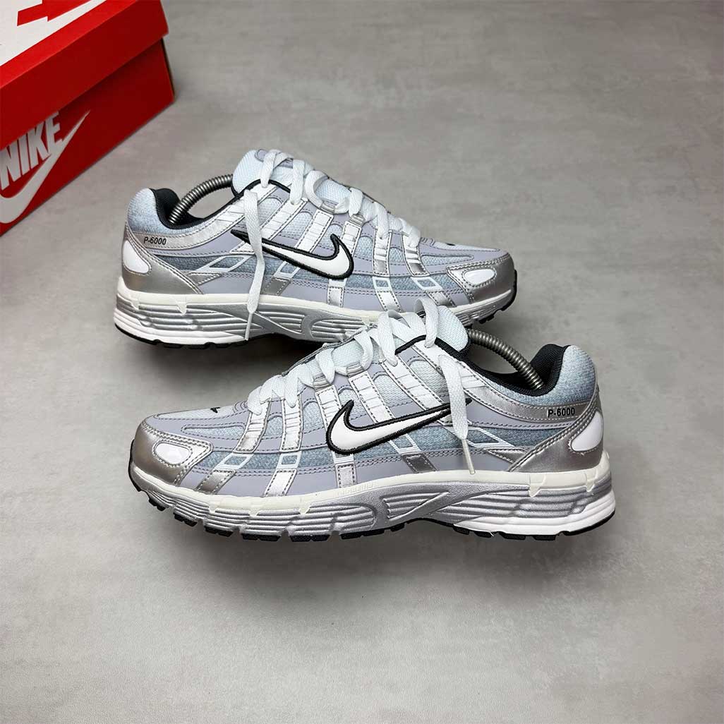 Nike P-6000 Metallic Silver Summit White-Wolf Grey
