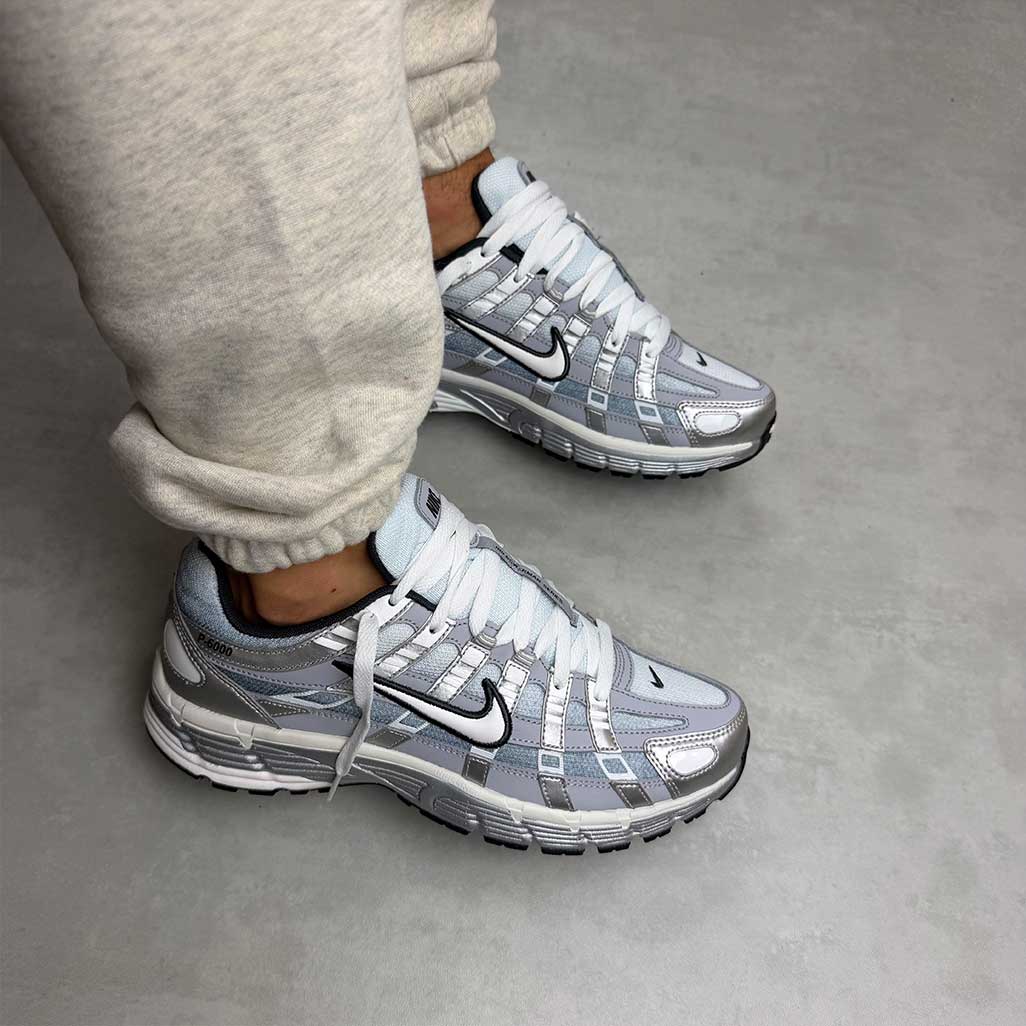 Nike P-6000 Metallic Silver Summit White-Wolf Grey