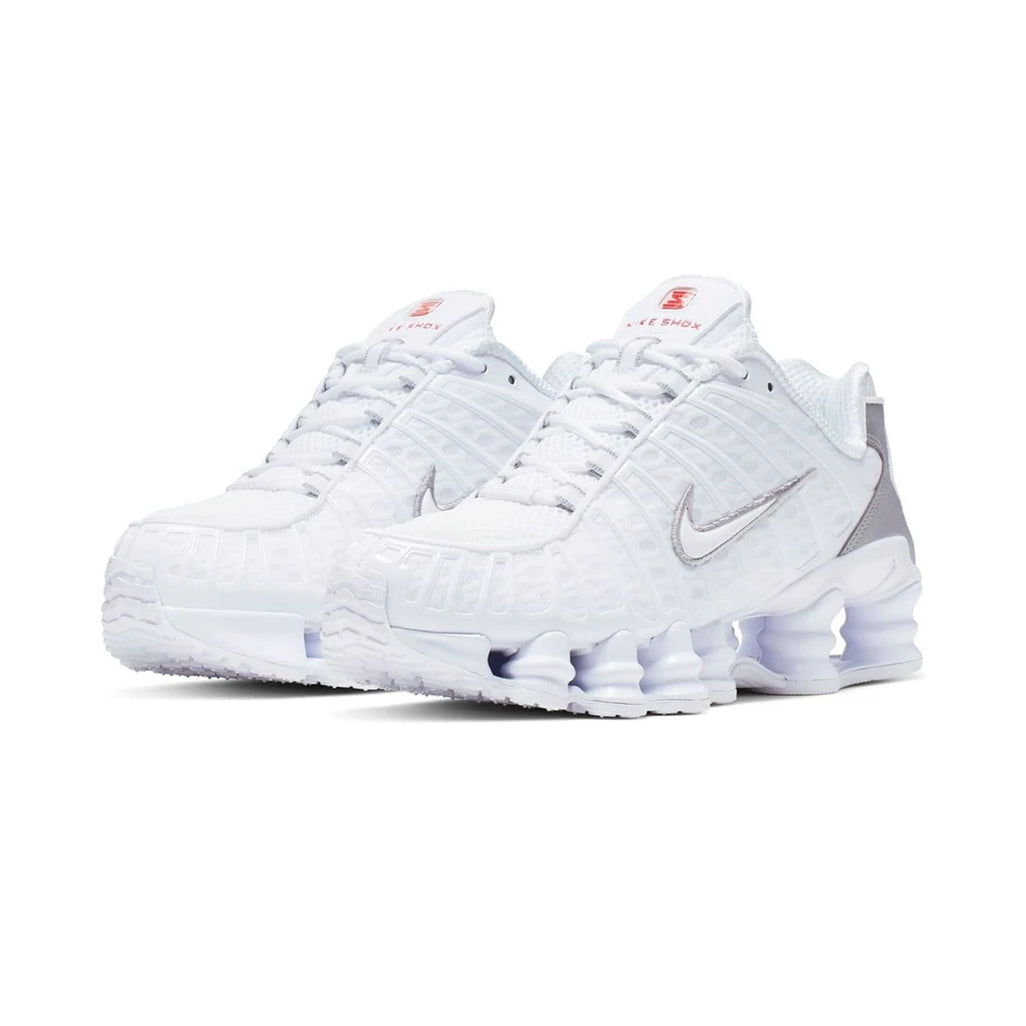 Nike Shox TL White Metallic Silver Max Orange - 3