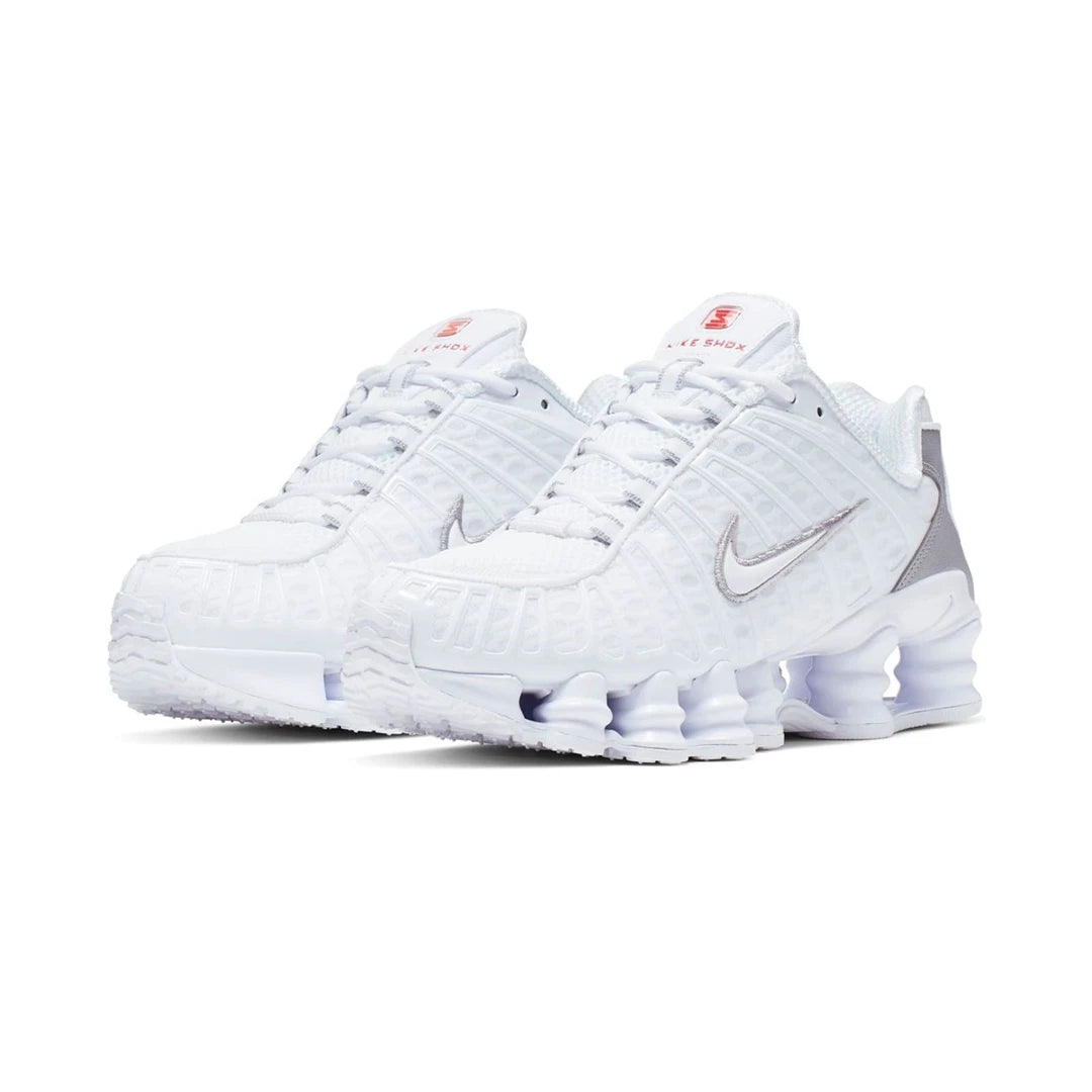 Nike Shox TL White Metallic Silver Max Orange - 3