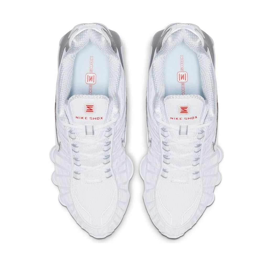 Nike Shox TL White Metallic Silver Max Orange - 4