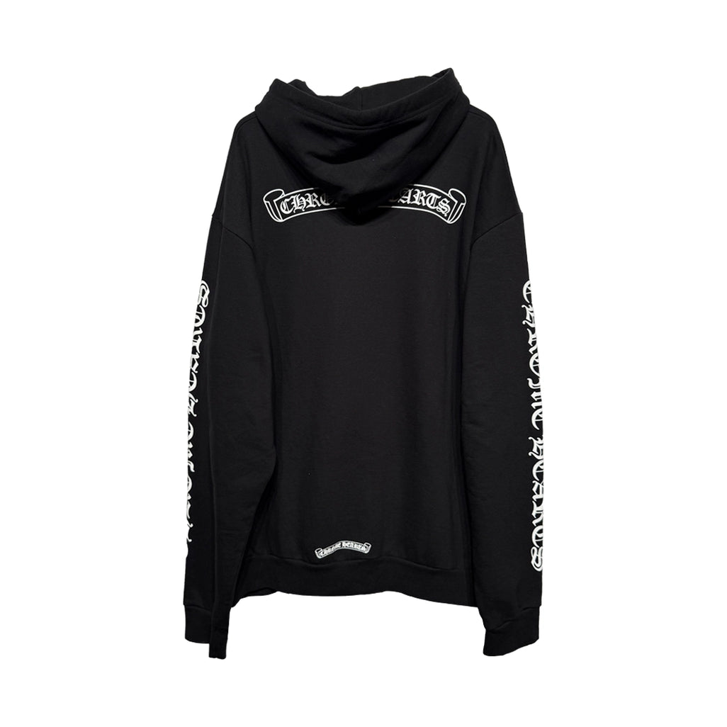 Chrome Hearts Scroll logo Hoodie Black/White