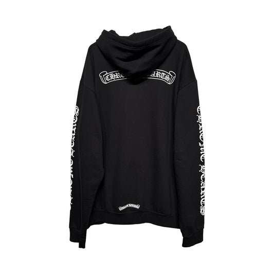Chrome Hearts Scroll logo Hoodie Black/White