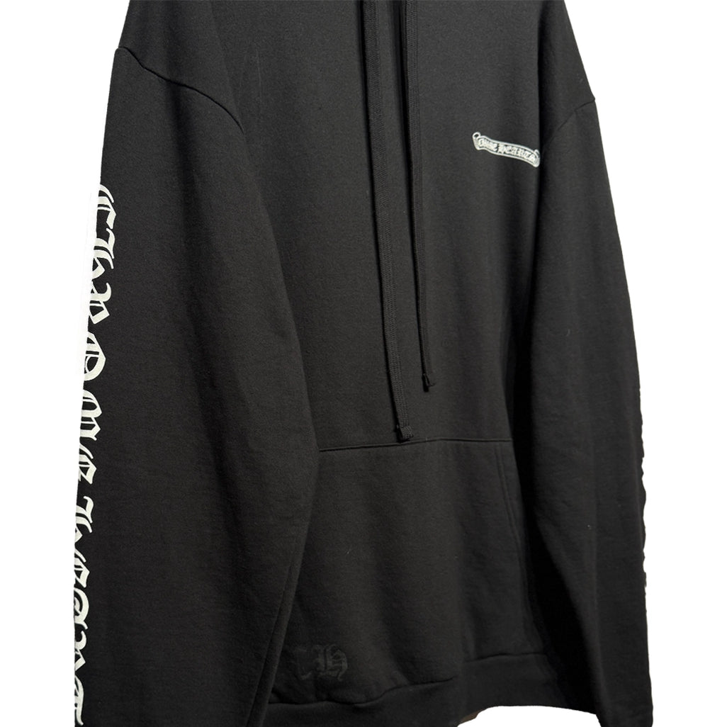 Chrome Hearts Scroll logo Hoodie Black/White